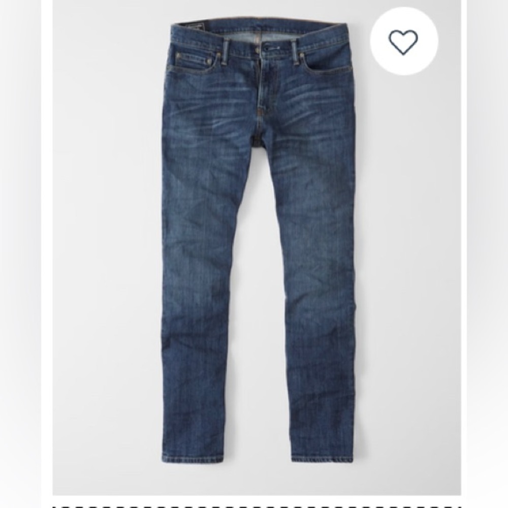 Abercrombie Langston straight leg jeans in medium wash sz 26 EUC